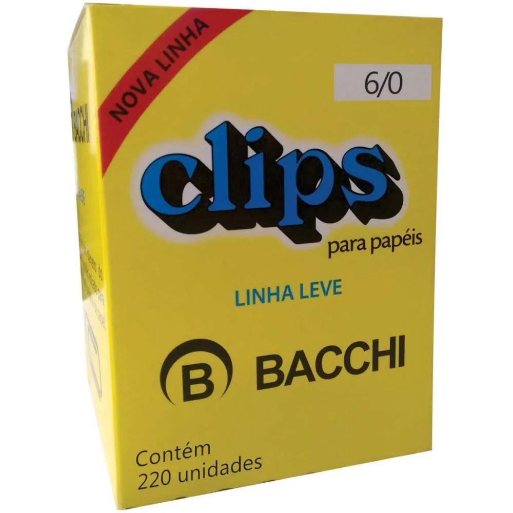 Clipe Galvanizado Aco 6/0 Linha Leve 220 Un Bacchi (Caixa)