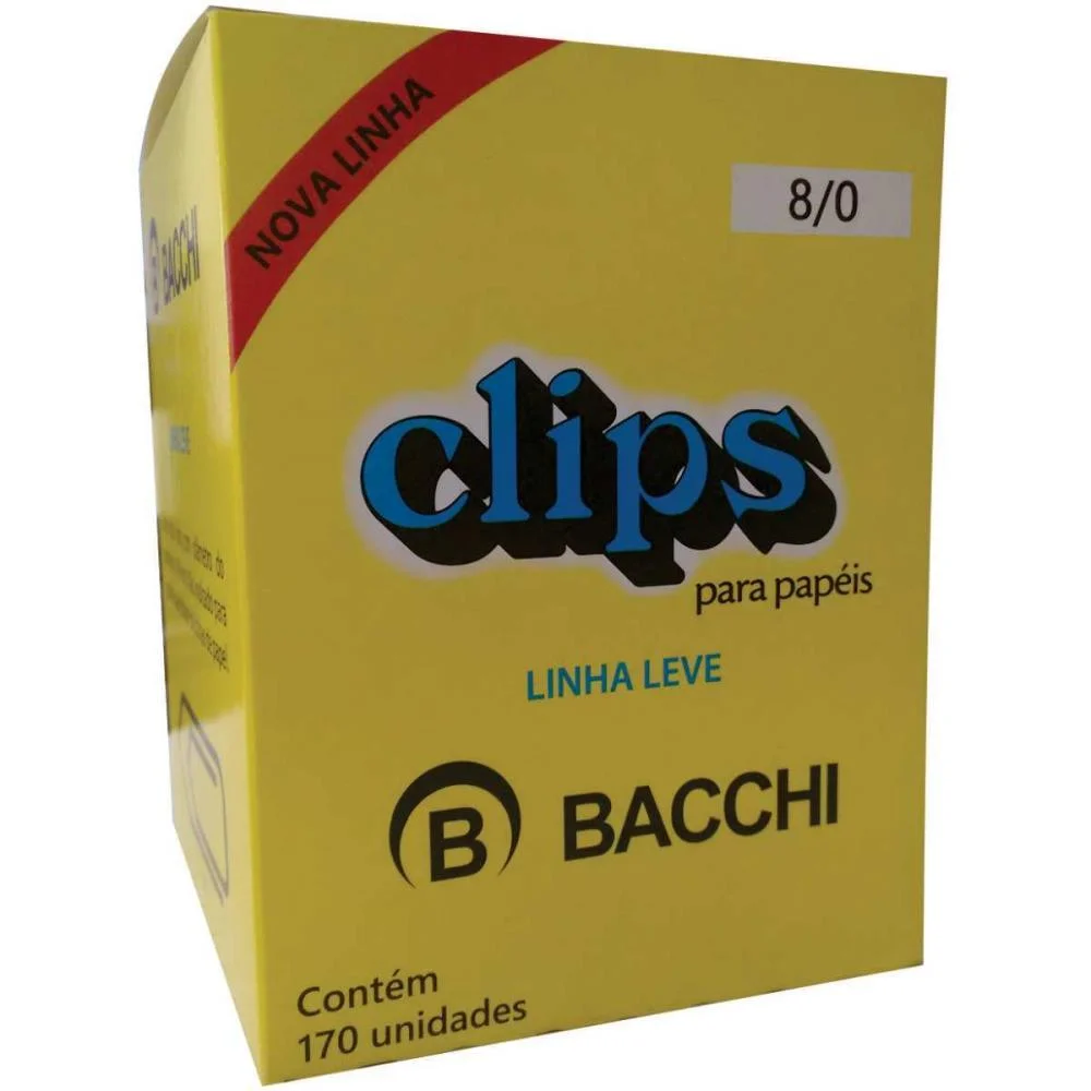 Clipe Galvanizado Aco 8/0 Linha Leve 170 Un Bacchi (Caixa)