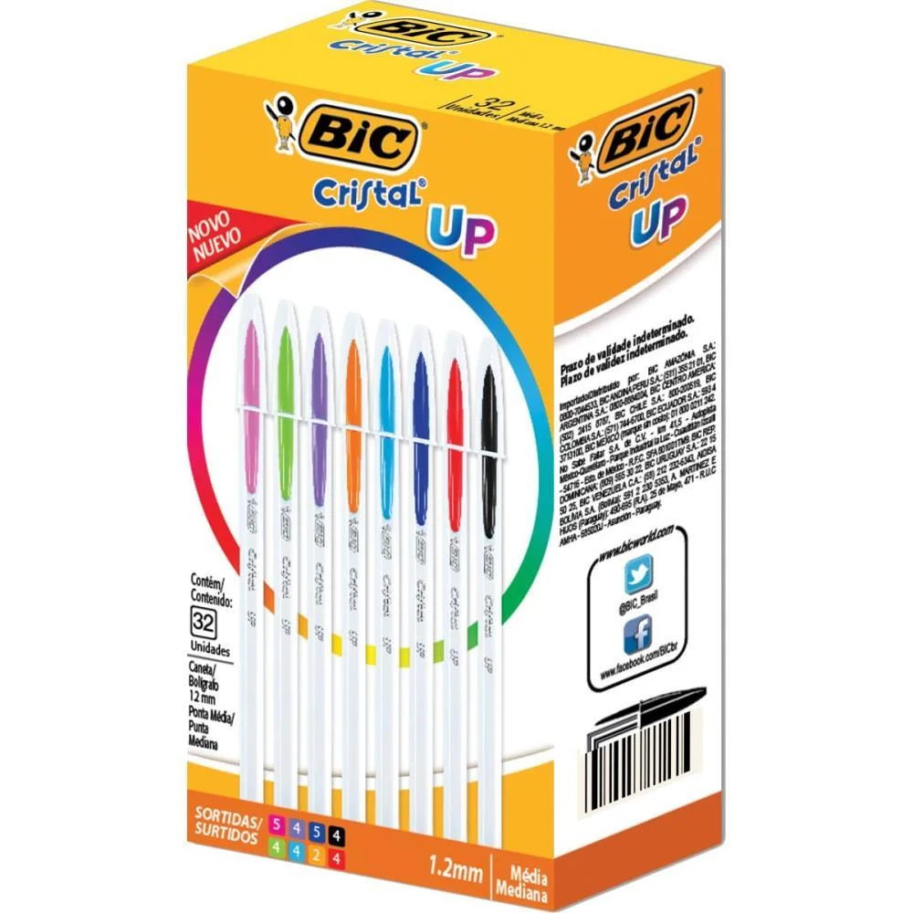 Caneta Esferografica Cristal Up Colors Bic (Cx.c/32)