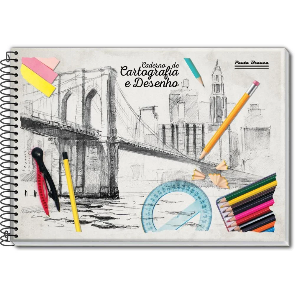 Caderno Desenho Universitario 96Fls. Pauta Branca (Pct.c/10)