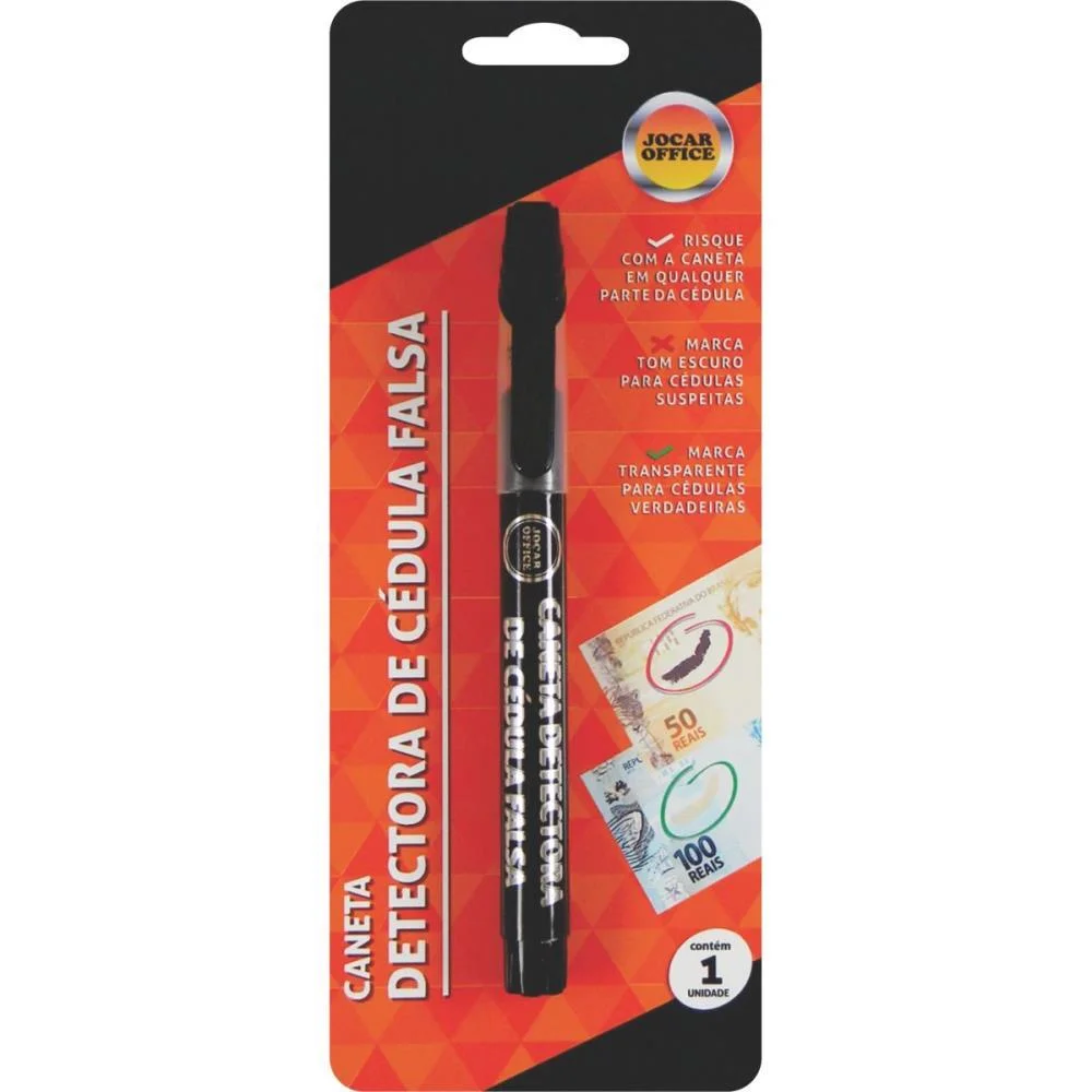 Caneta Para Identificacao Jocar Detectora Cedulas Falsas Leonora (Unidade)