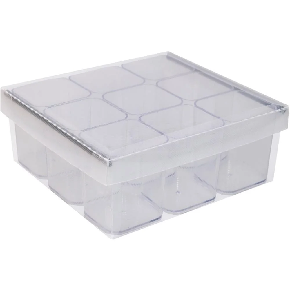 Caixa Organizadora C/09 Divisorias Cristal Dello (Unidade)