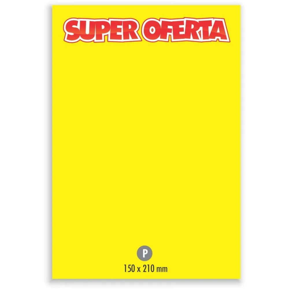 Cartaz Para Marcacao Oferta Pq 21X15Cm. Amarelo Grespan (Pct.c/10)