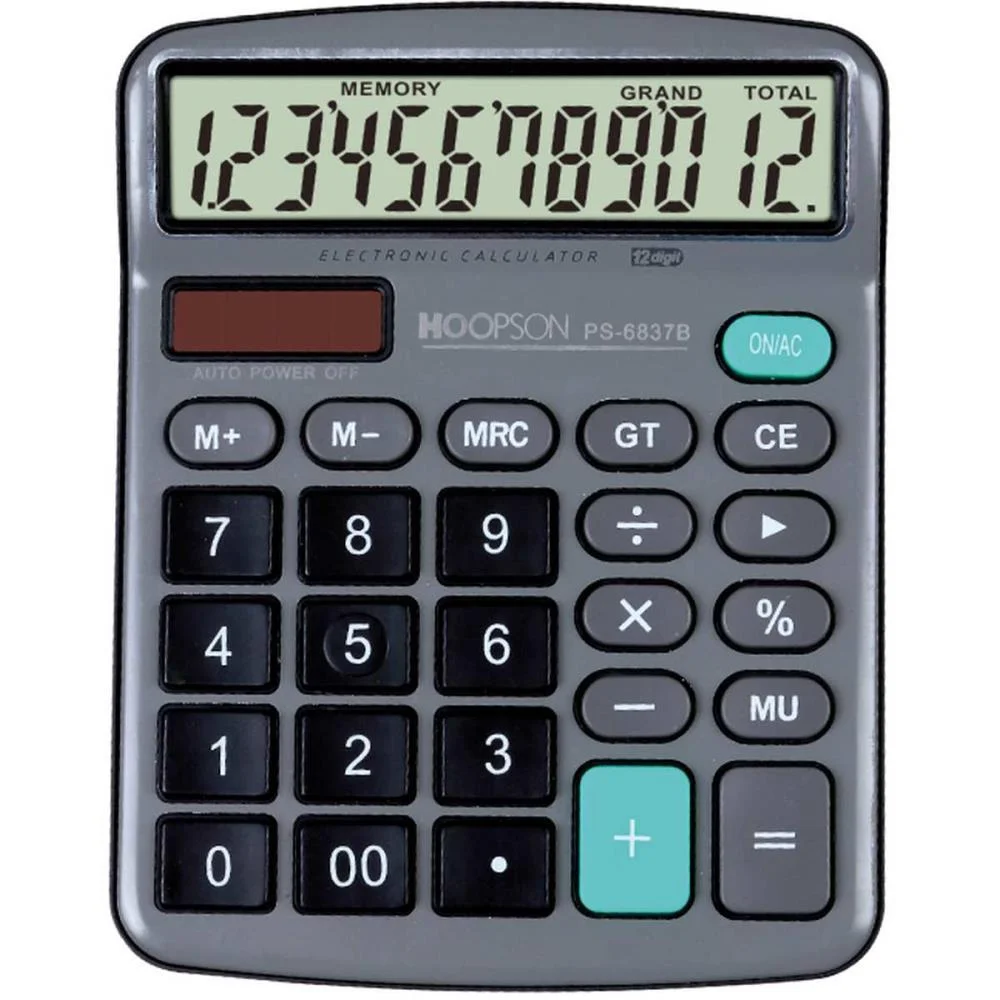 Calculadora De Mesa 12Digitos Bat/Solar Cinza Mercoriental (Unidade)