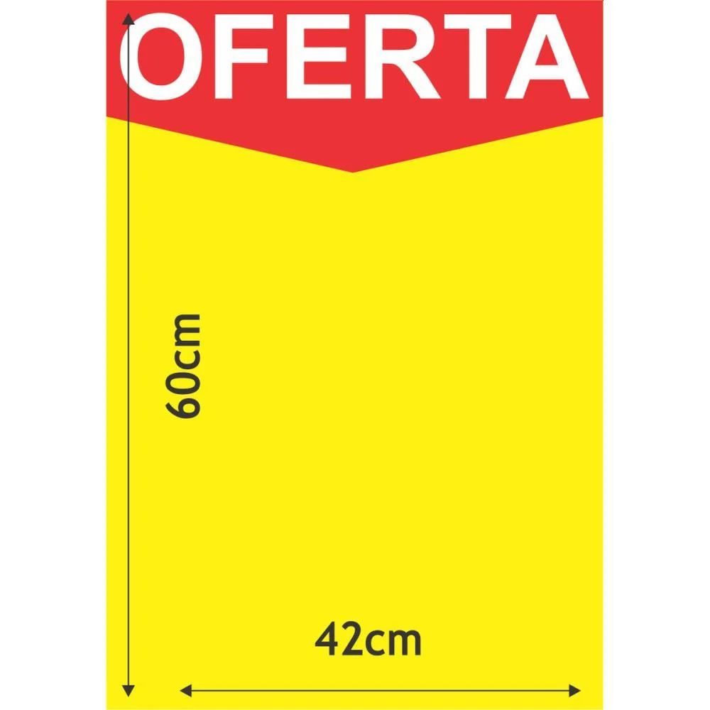Cartaz Para Marcacao Oferta Amarelo A2 250G 42X60Cm Radex (Pct.c/100)