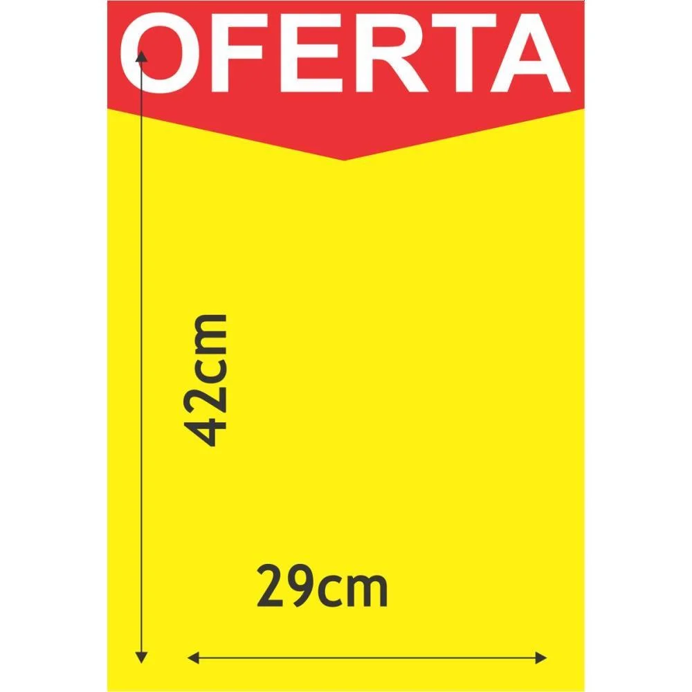 Cartaz Para Marcacao Oferta Amarelo A3 250G 29X42Cm Radex (Pct.c/100)