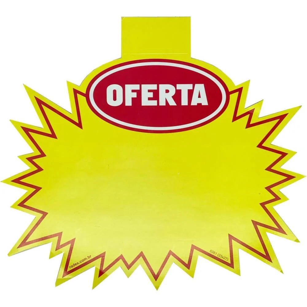 Cartaz Para Marcacao Splash Oferta Amarelo 23X27Cm Radex (Pct.c/100)