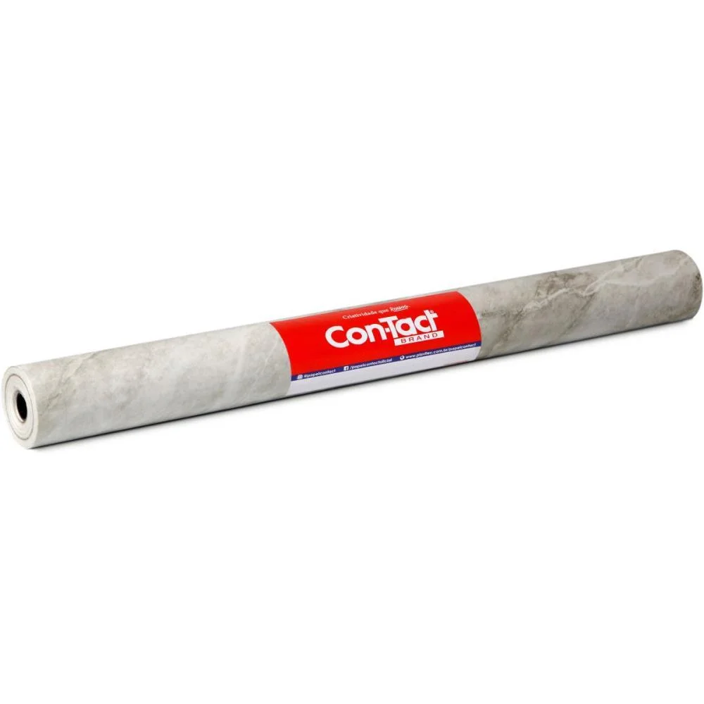 Contact Decorado 45Cmx10M Marmore Carrara Brilho Contact (Rolo)