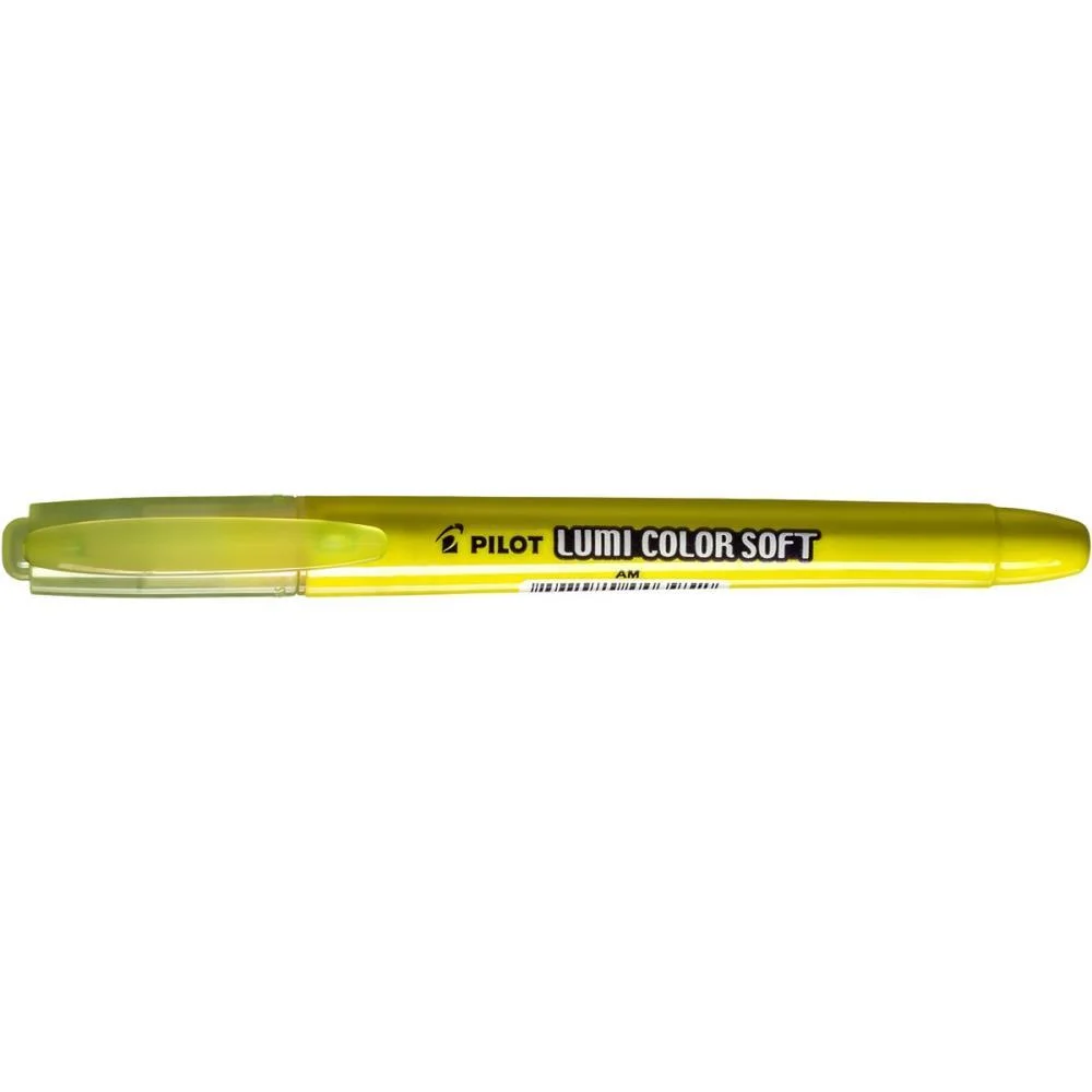 Caneta Marca Texto Lumicolor Soft Amarela Pastel Pilot (Cx.c/12)