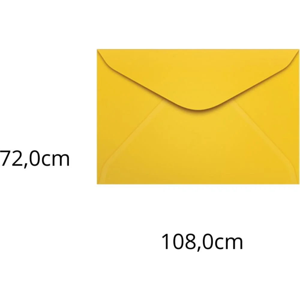 Envelope Colorido Visita 72X108 Amarelo Rio De Jan.80G Scrity (Pct.c/100)