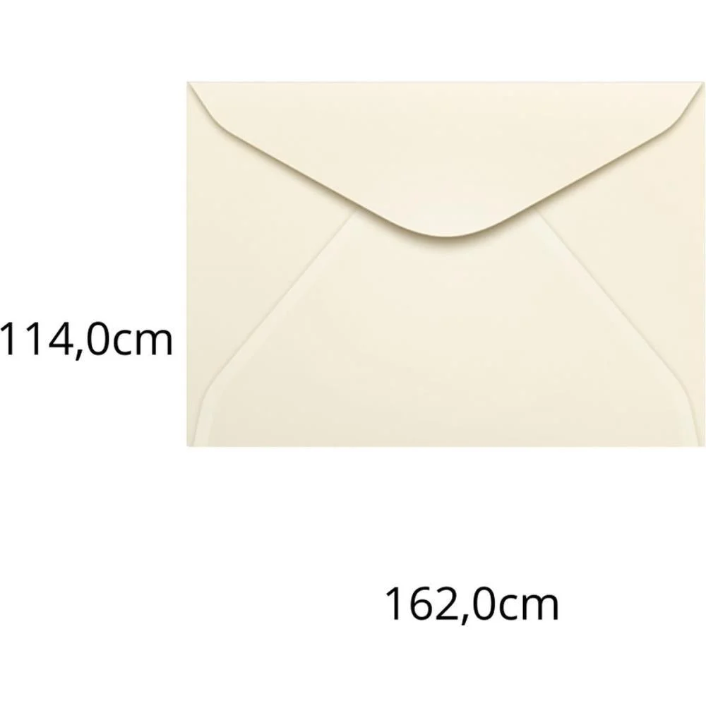 Envelope Colorido Carta 114X162 Creme Marfim 80G Scrity (Pct.c/100)