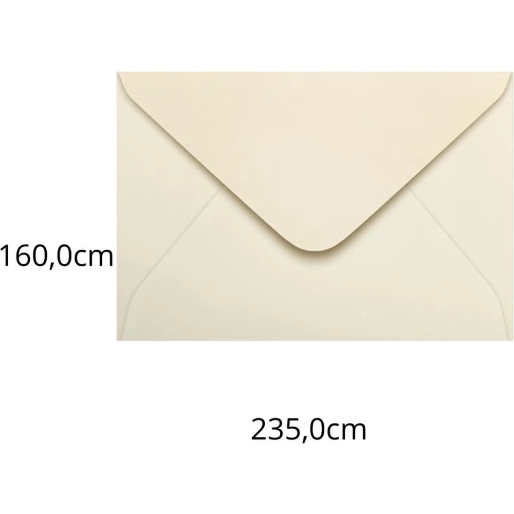 Envelope Colorido Convite 160X235 Creme Marfim 80G Scrity (Pct.c/100)