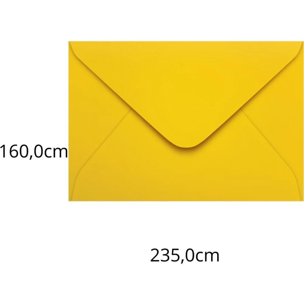 Envelope Colorido Convite 160X235 Amarelo Rio De Jan.80G Scrity (Pct.c/100)