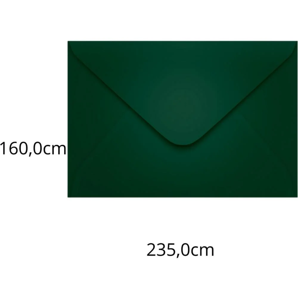 Envelope Colorido Convite 160X235 Vd.escuro Brasil 80G Scrity (Pct.c/100)