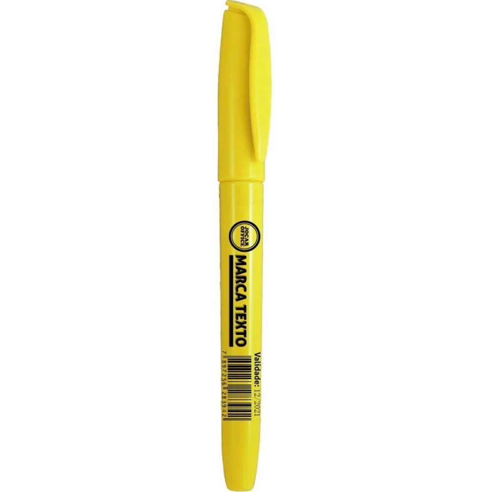 Caneta Marca Texto Jocar Amarelo Slim Leonora (Cx.c/12)