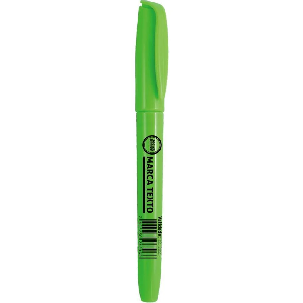 Caneta Marca Texto Jocar Verde Slim Leonora (Cx.c/12)