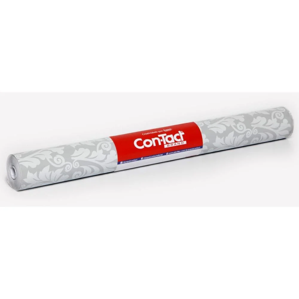 Contact Decorado 45Cmx10M Arabesco Cinza Contact (Rolo)