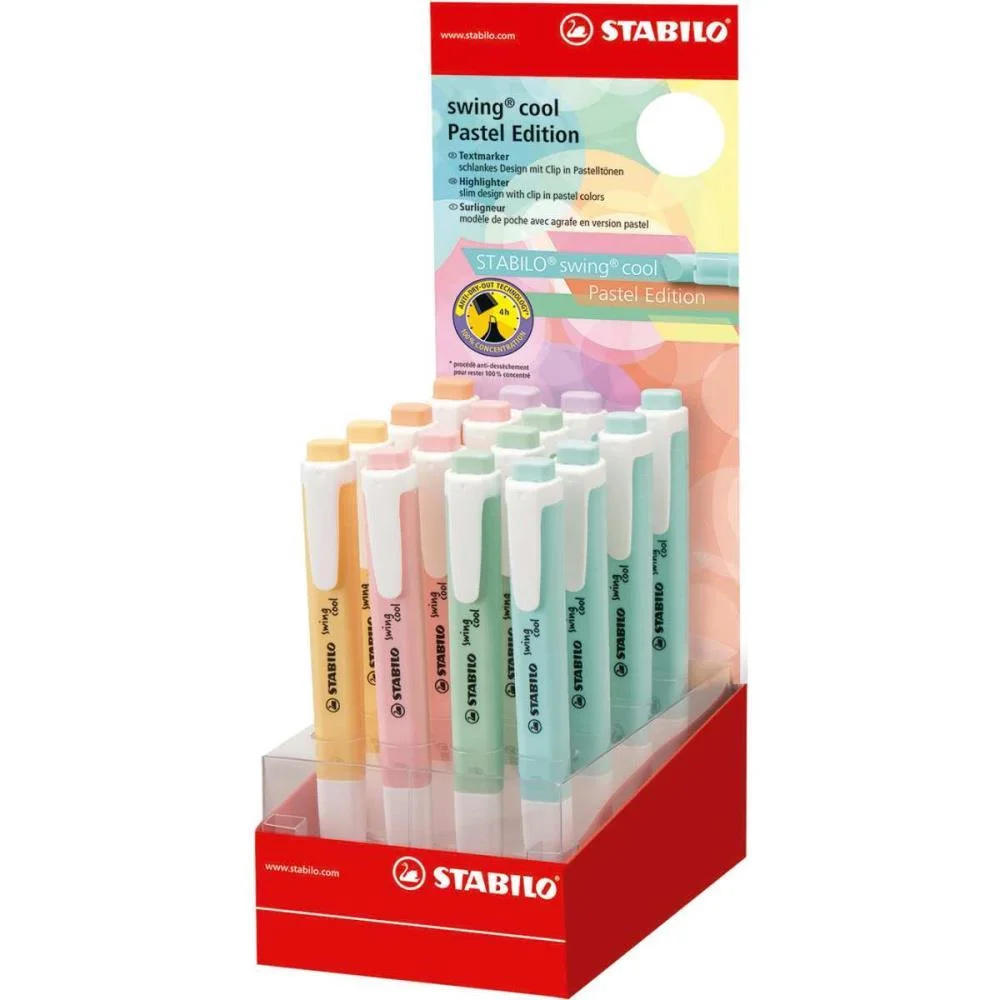 Caneta Marca Texto Stabilo Swing Cool Pastel 16Co Sertic (Dp.c/16)