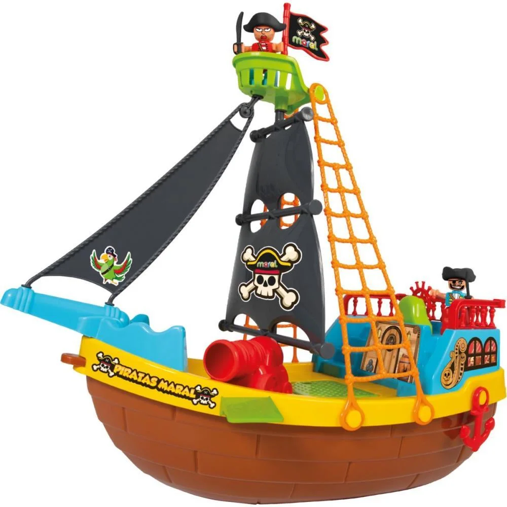 Brinquedo Educativo Barco Pirata C/Bonecos Maral (Unidade)