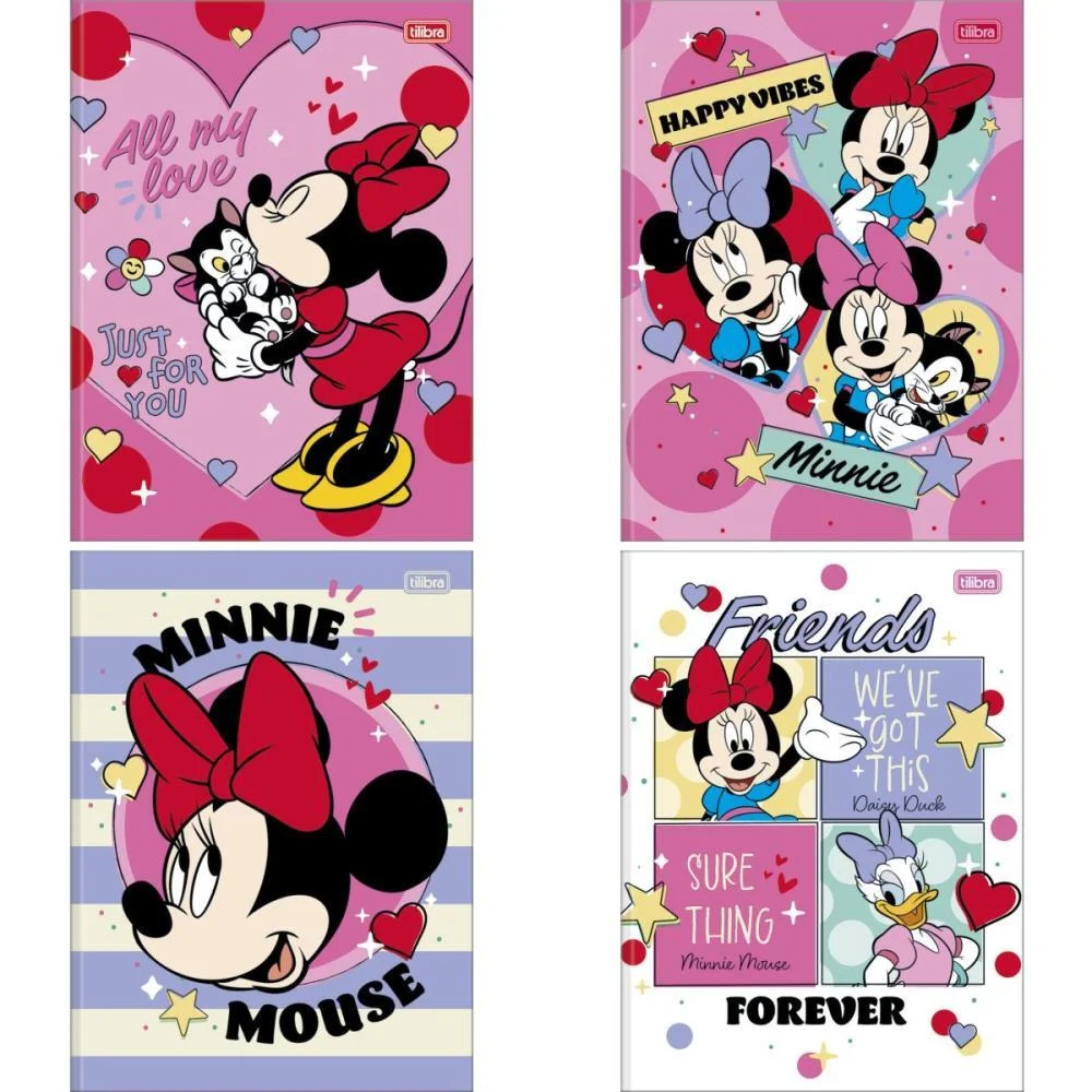 Caderno Brochurao Capa Dura Minnie 80Fls. Tilibra (Pct.c/05)
