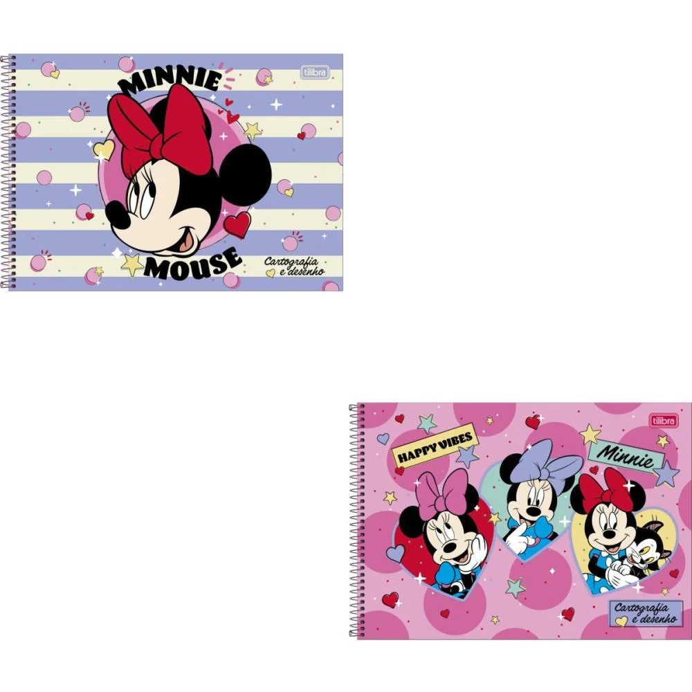 Caderno Desenho Univ Capa Dura Minnie 80Fls. Tilibra (Pct.c/04)