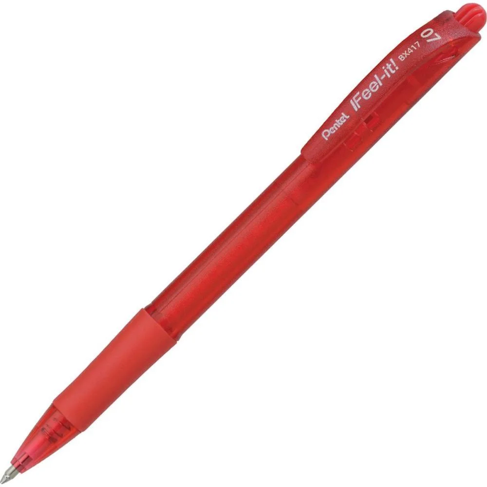 Caneta Esferografica Feel It 0,7Mm Vermelha Pentel (Cx.c/12)