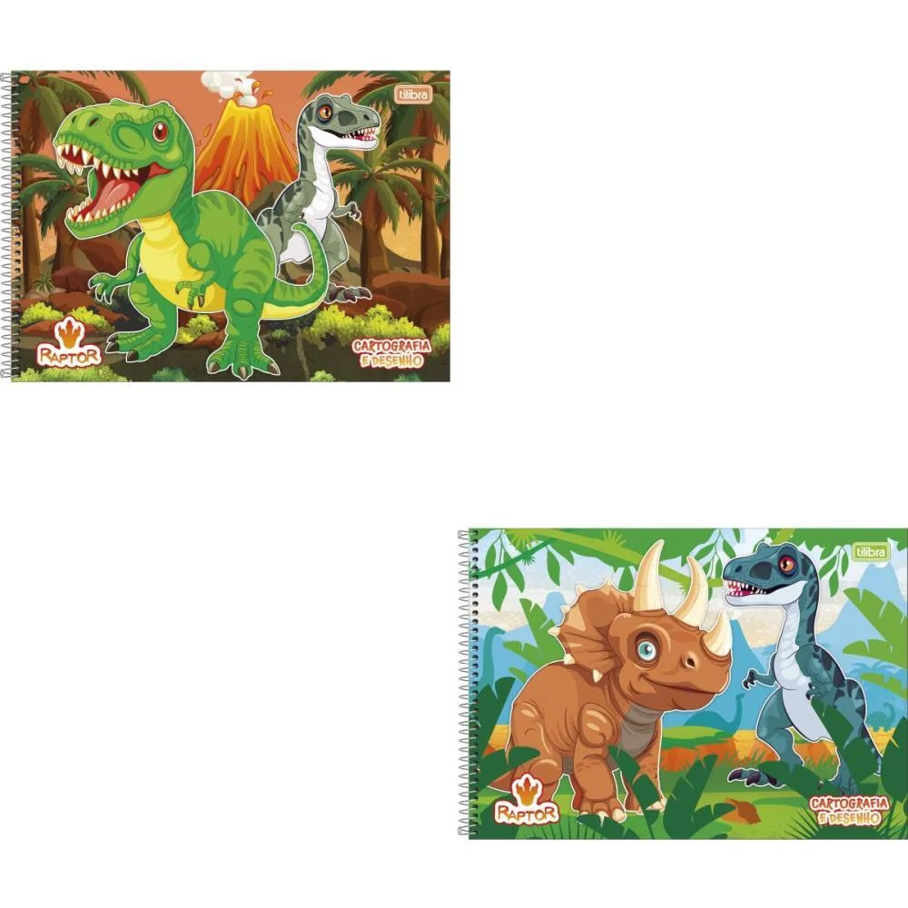 Caderno Desenho Univ Capa Dura Raptor 80Fls. Tilibra (Pct.c/04)