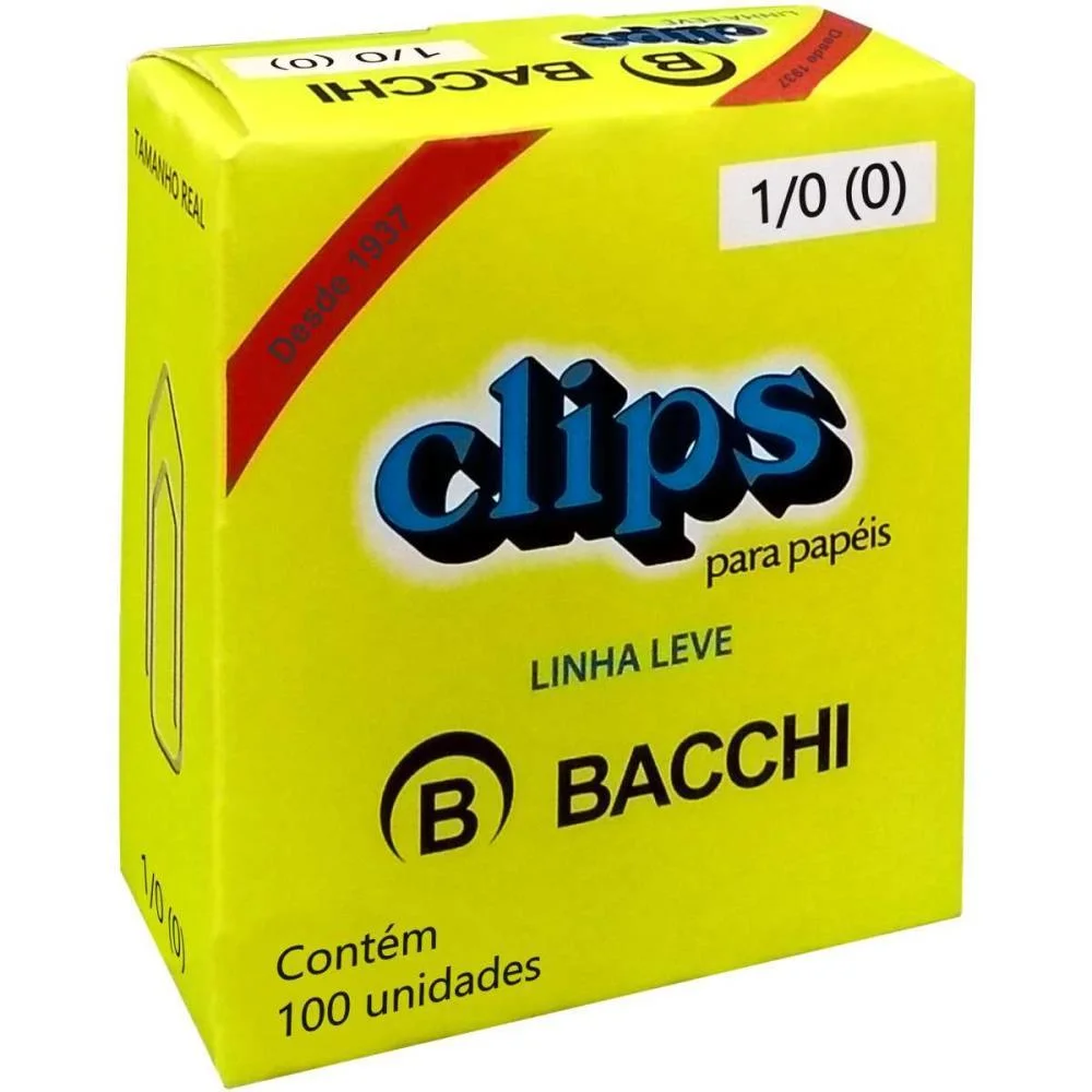 Clipe Galvanizado Aco 1/0 Linha Leve C/100 Unid. Bacchi (Pct.c/10)
