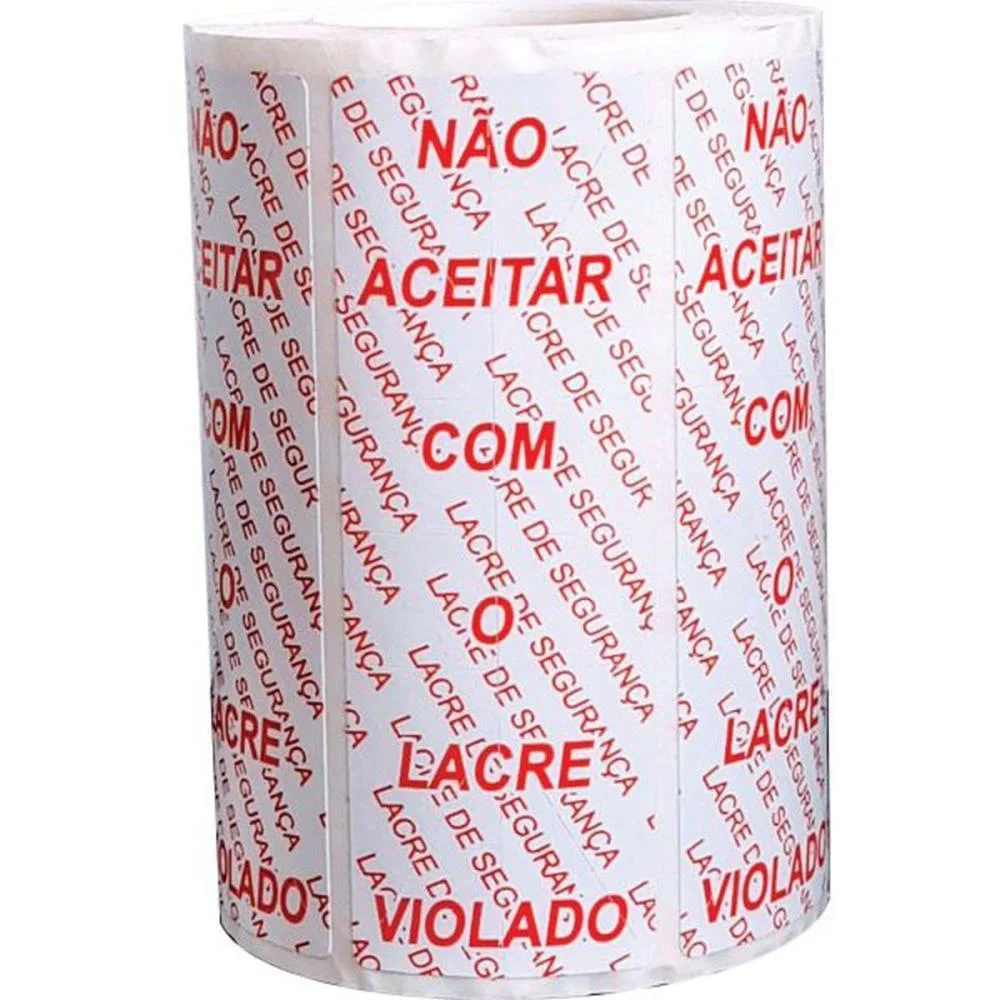 Etiqueta Adesiva Lacre Seguranca 100X35Mm 500Et Fitacrel (Rolo)