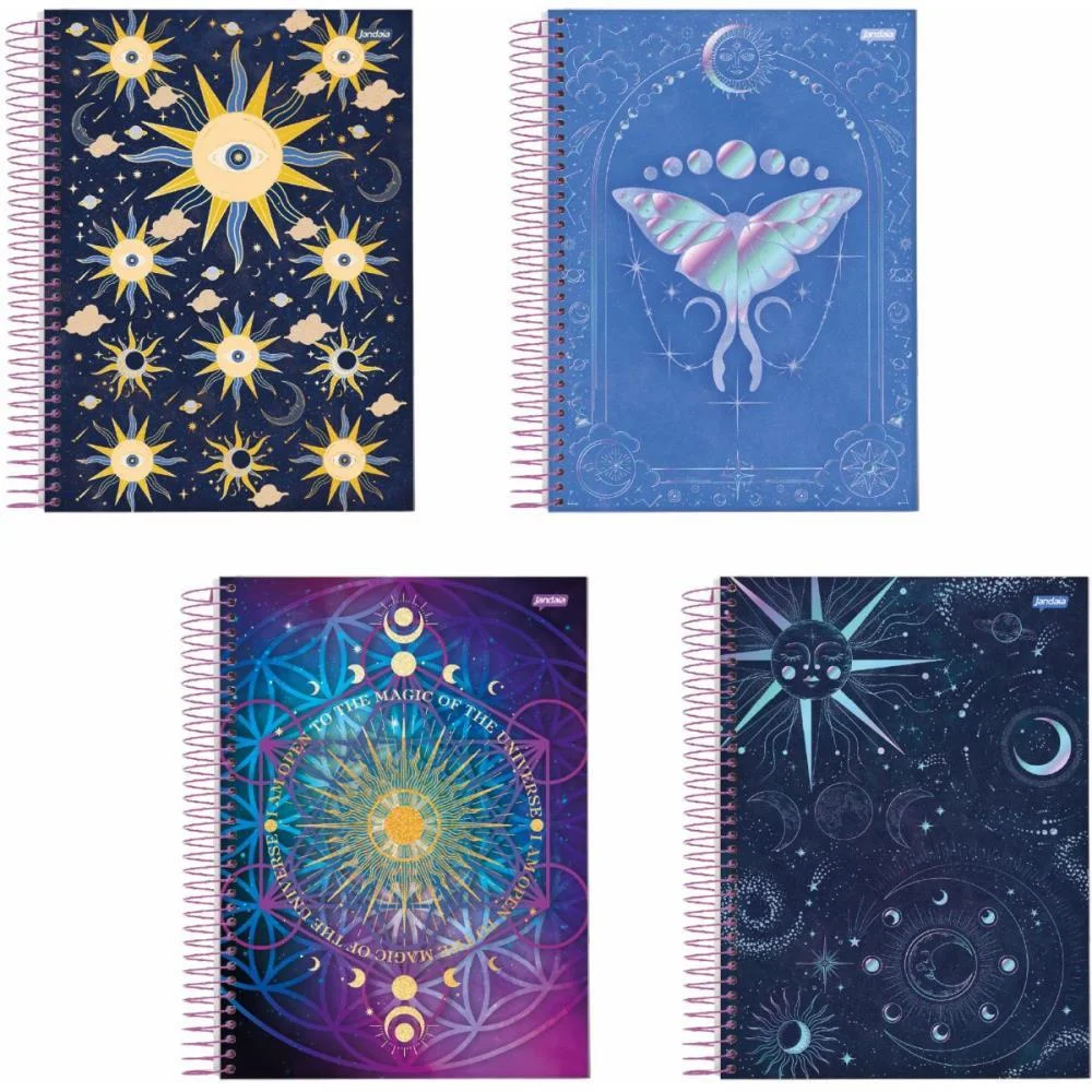 Caderno 10X1 Capa Dura Mystic 160Fls. I.a Jandaia (Pct.c/04)