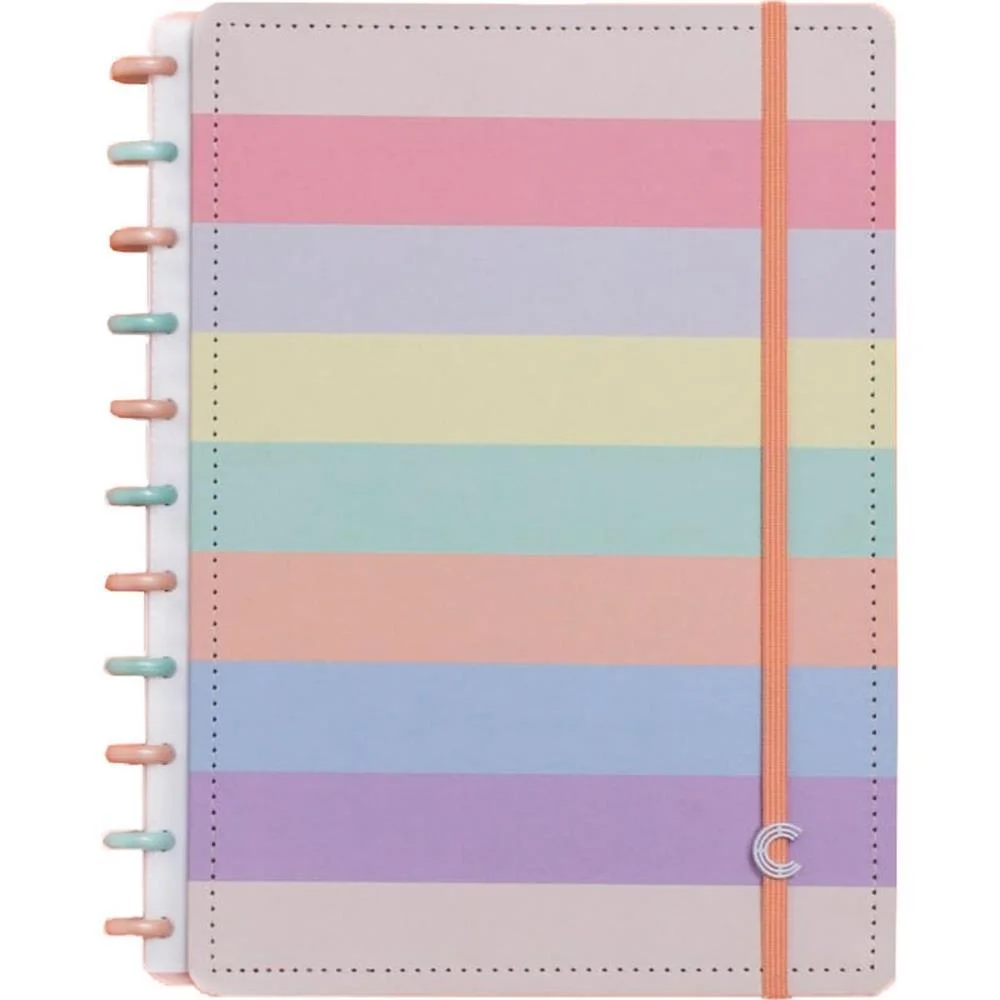 Caderno Inteligente Grande Arco-Iris Pastel 80Fls 215X280 Caderno Inteligente (Unidade)