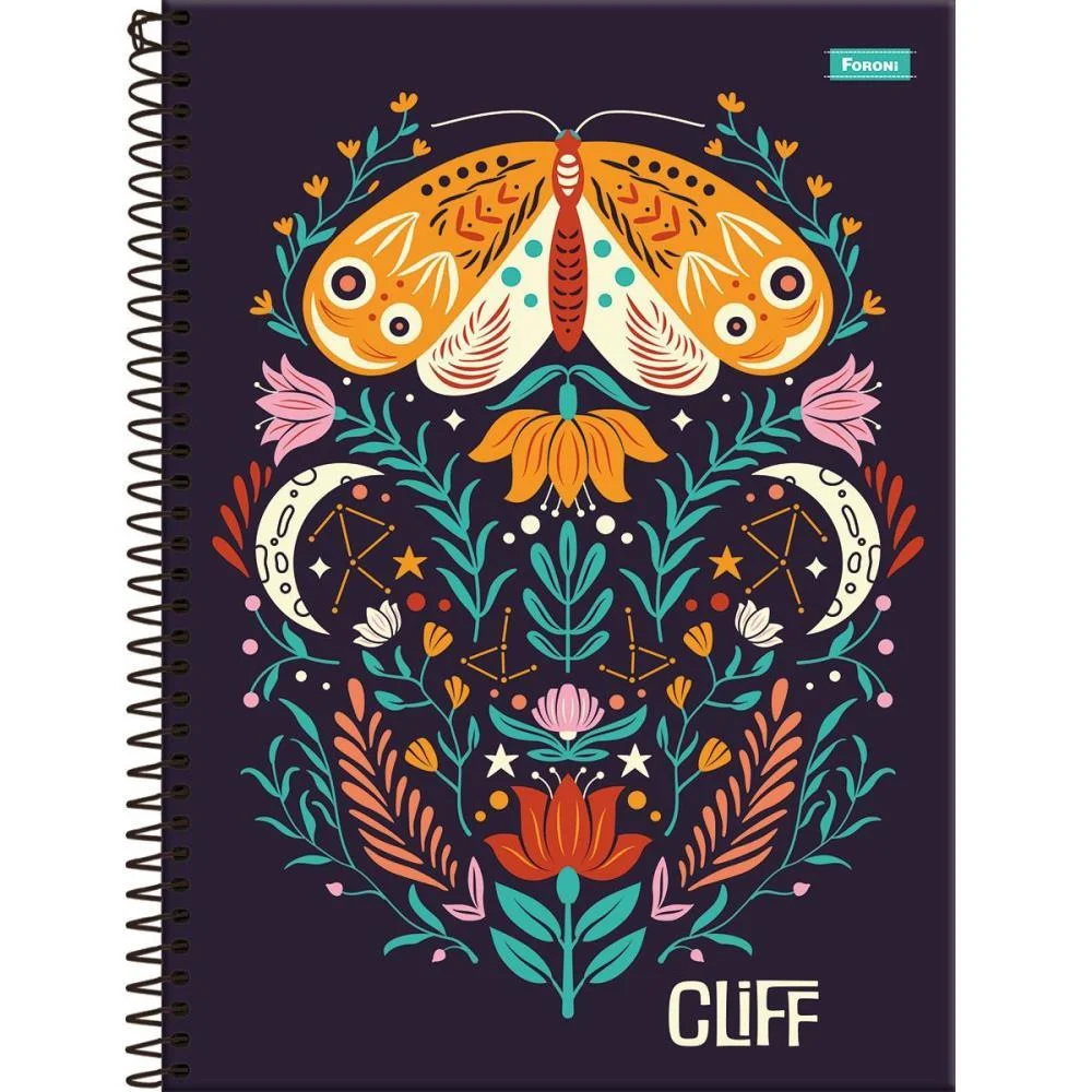 Caderno 10X1 Capa Dura Cliff Feminino 160Fls. Foroni (Pct.c/04)