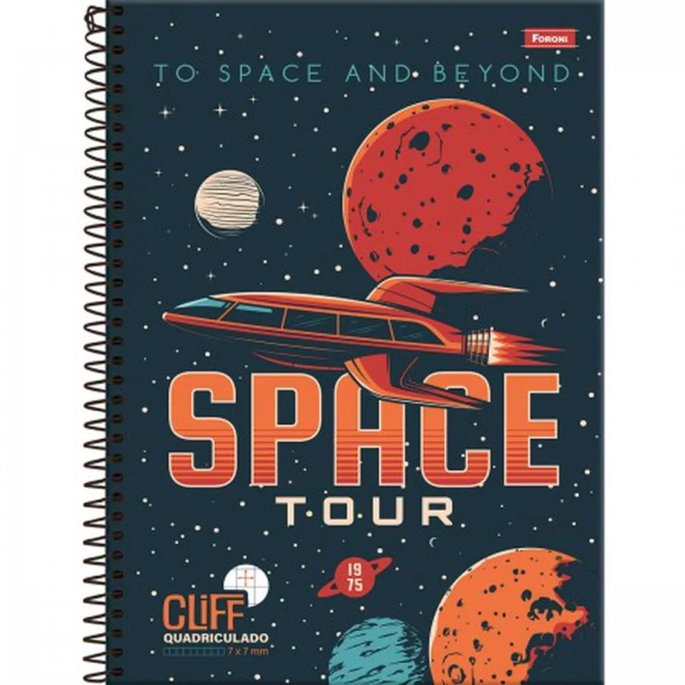 Caderno 01X1 Capa Dura Cliff Masculino 80Fls. Foroni (Pct.c/04)