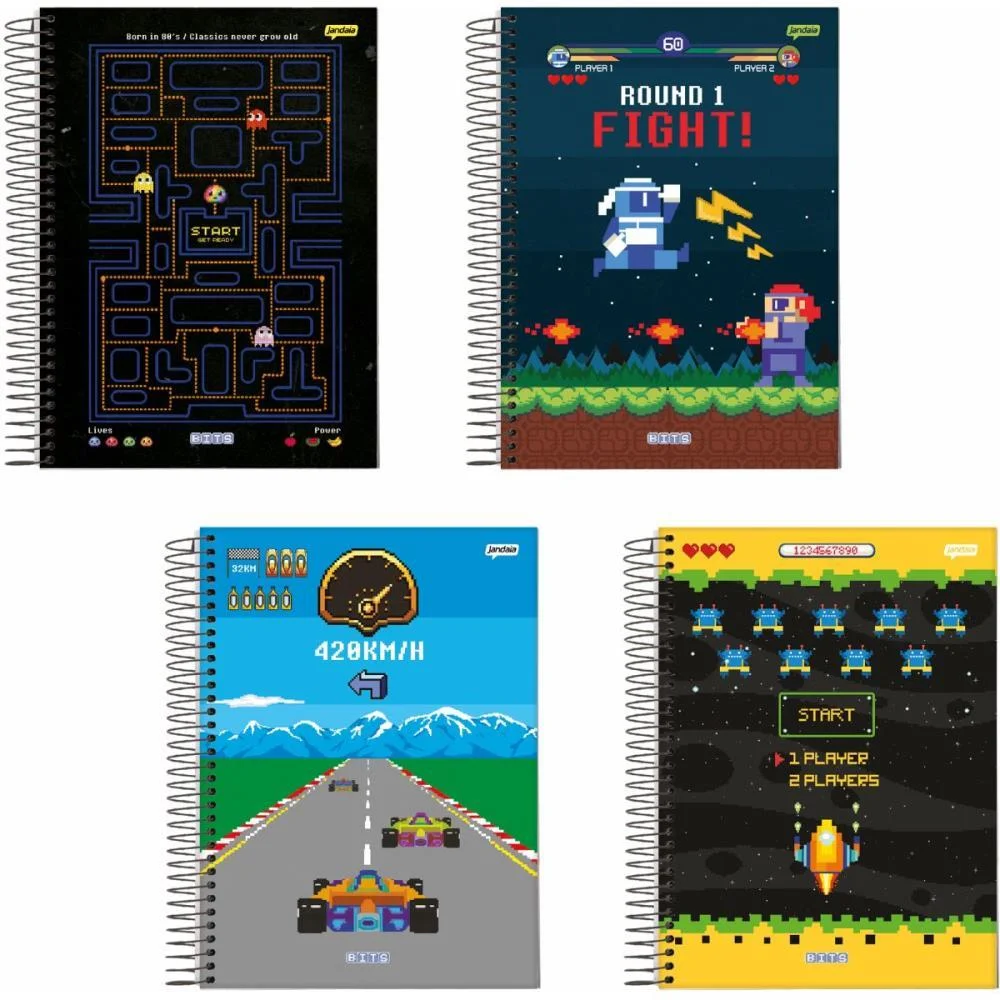 Caderno 10X1 Capa Dura Bits 160Fls. I.a Jandaia (Pct.c/04)
