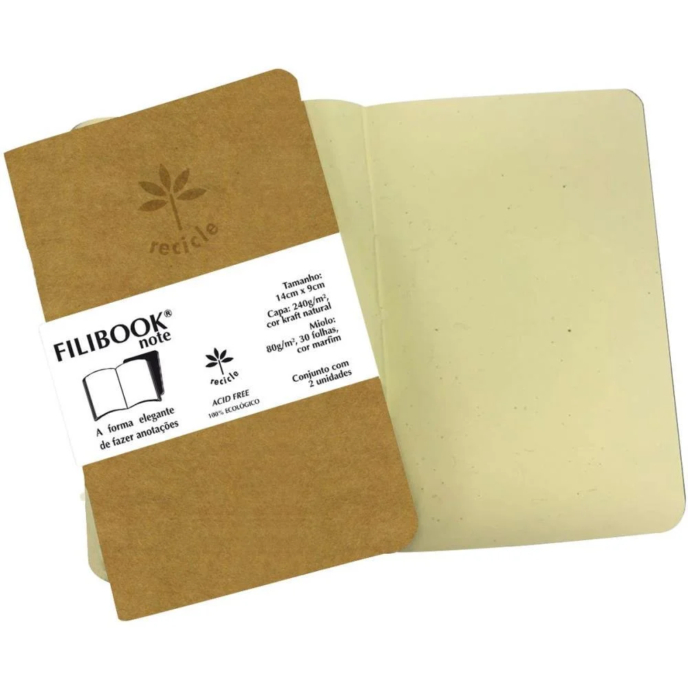 Caderneta Filibook Kraft 30Fl 14X9 Mf Filiperson (Pct.c/02)