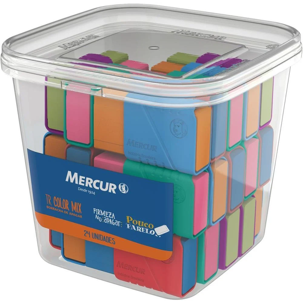 Borracha Colorida Tr Color Mix C/Capa (S) Mercur (Pote-24)