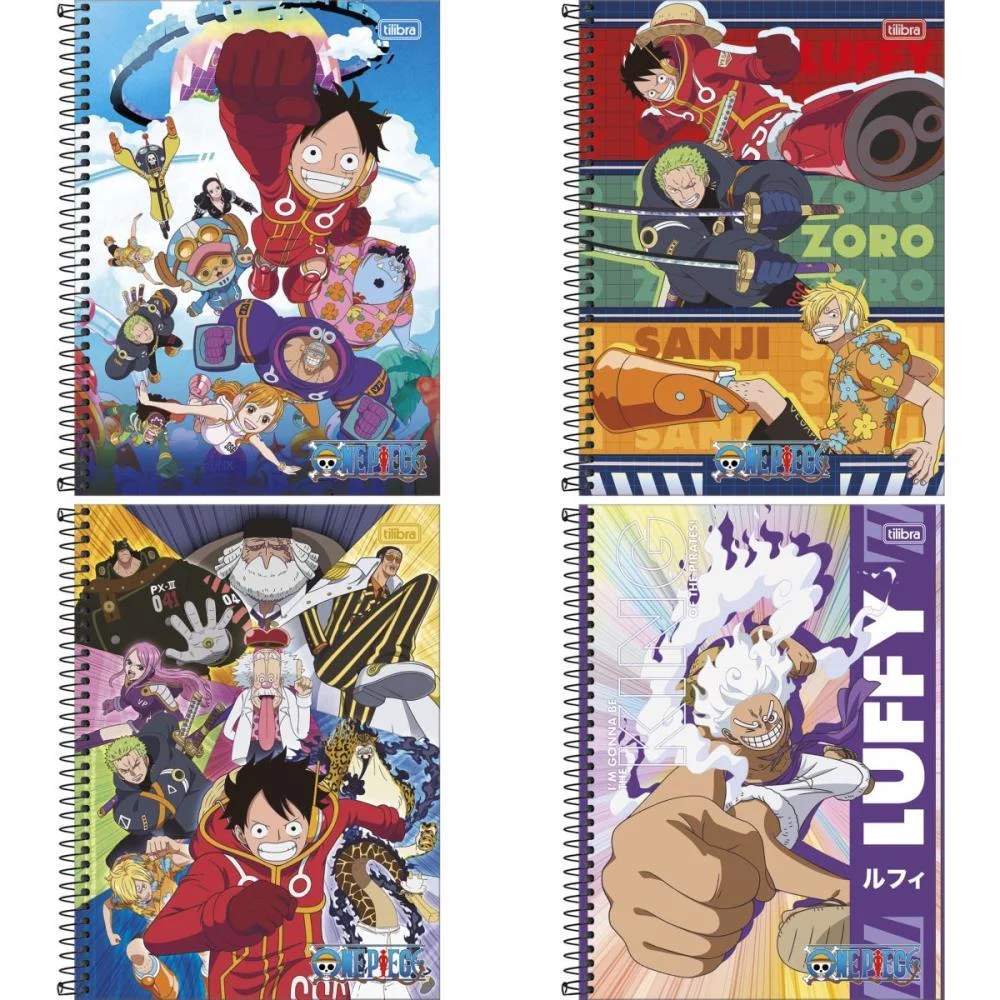 Caderno 10X1 Capa Dura One Piece 160Fls. Tilibra (Pct.c/04)
