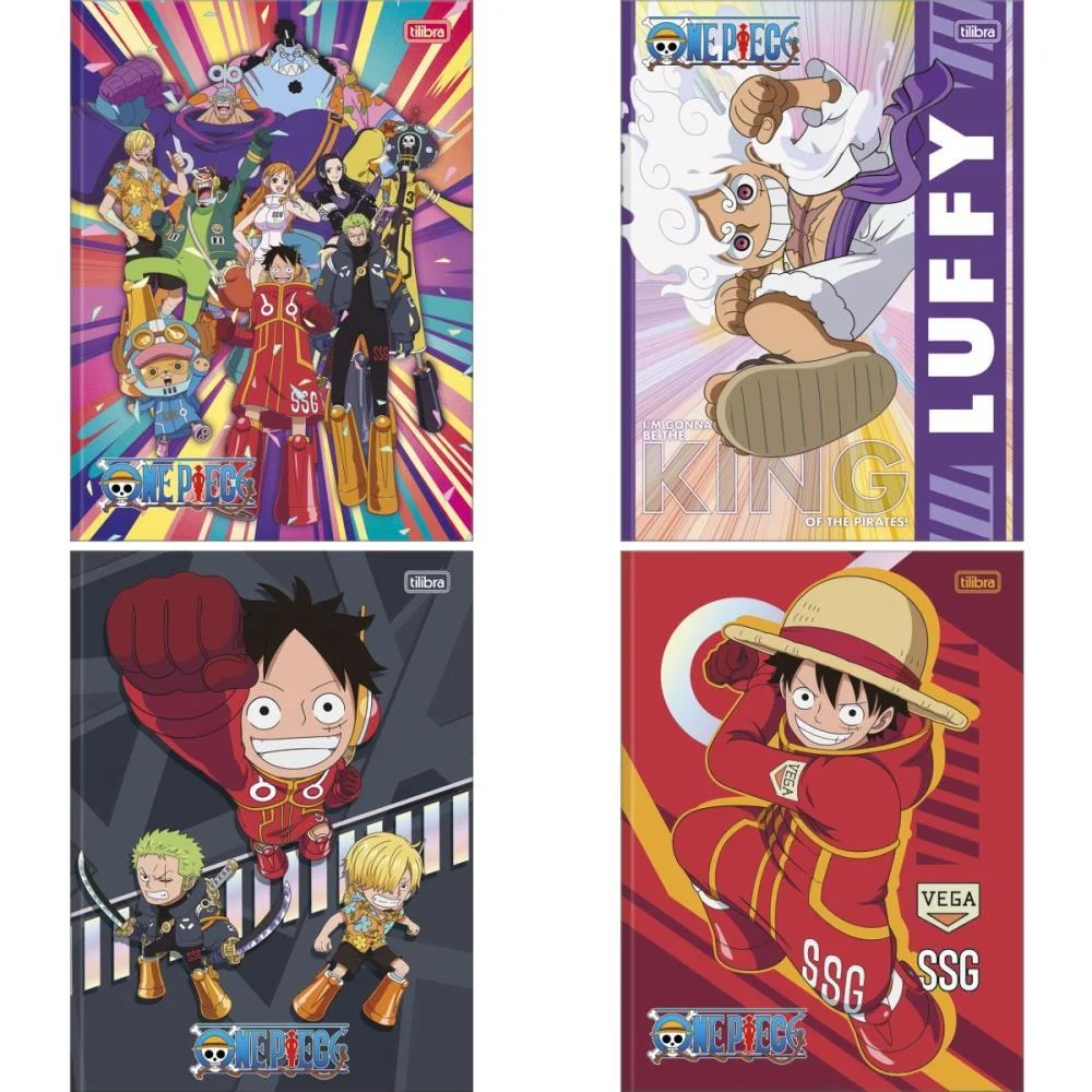 Caderno Brochurao Capa Dura One Piece 80Fls. Tilibra (Pct.c/05)
