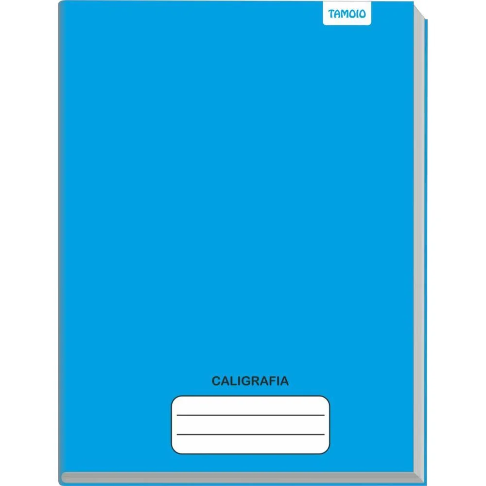 Caderno Caligrafia Capa Dura Liso 48F 1/4 Broch.horiz.azul Tamoio (Pct.c/05)
