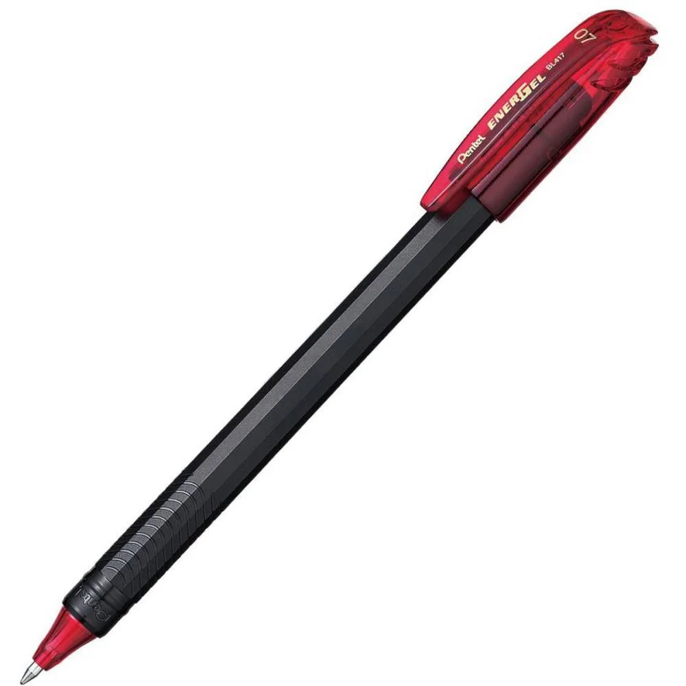 Caneta Gel Energel Makkuro 0,7 Vermelha Pentel (Cx.c/12)