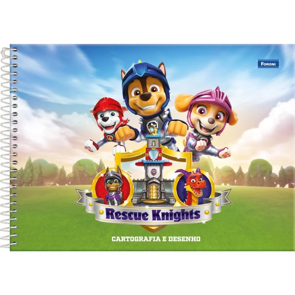 Caderno Desenho Univ Capa Dura Patrulha Canina 80Fls. Foroni (Pct.c/05)