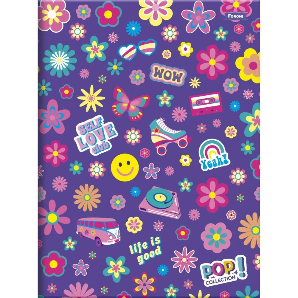 Caderno Brochurao Capa Dura Pop Collection 96Fls. Foroni (Pct.c/05)
