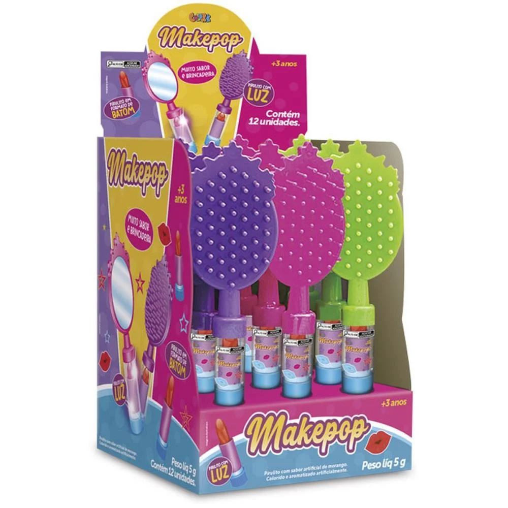 Doce Makepop Pirulito Formato Batom Colore (Dp.c/12) - imagem 4