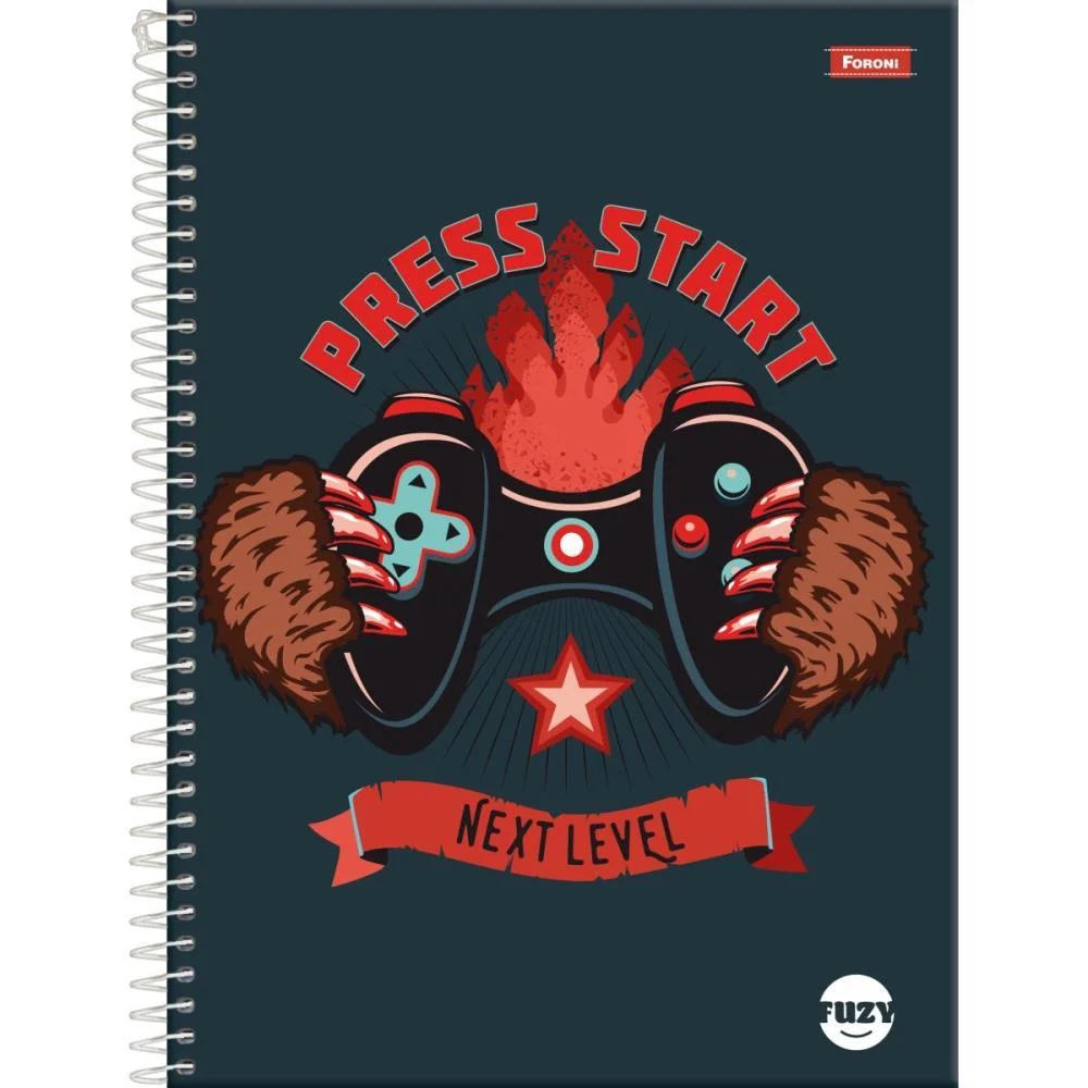 Caderno 10X1 Capa Dura Fuzy 160Fls. Foroni (Pct.c/04) - imagem 2