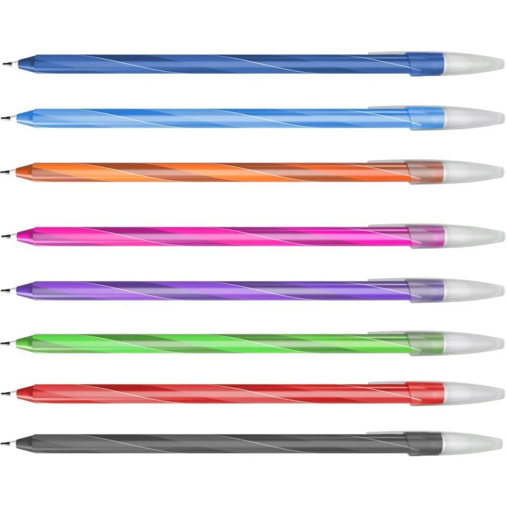 Caneta Esferografica Cis Spiro Glow 0,7Mm 8Cores Sertic (Estojo) - imagem 4