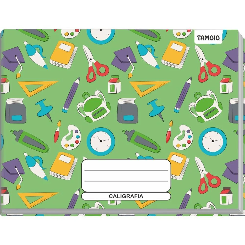 Caderno Caligrafia Capa Dura Decorado 96F 1/4 Broch.horiz. Tamoio (Pct.c/05) - imagem 5