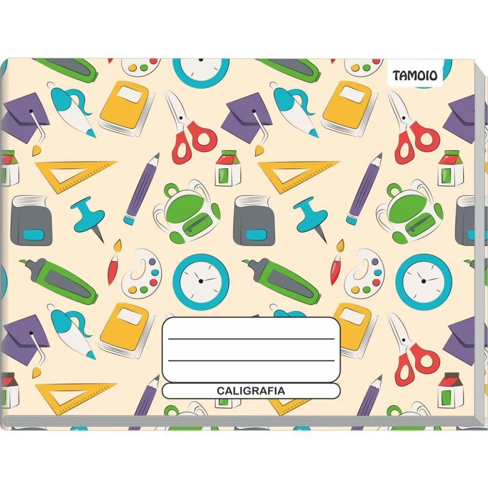 Caderno Caligrafia Capa Dura Decorado 96F 1/4 Broch.horiz. Tamoio (Pct.c/05) - imagem 7