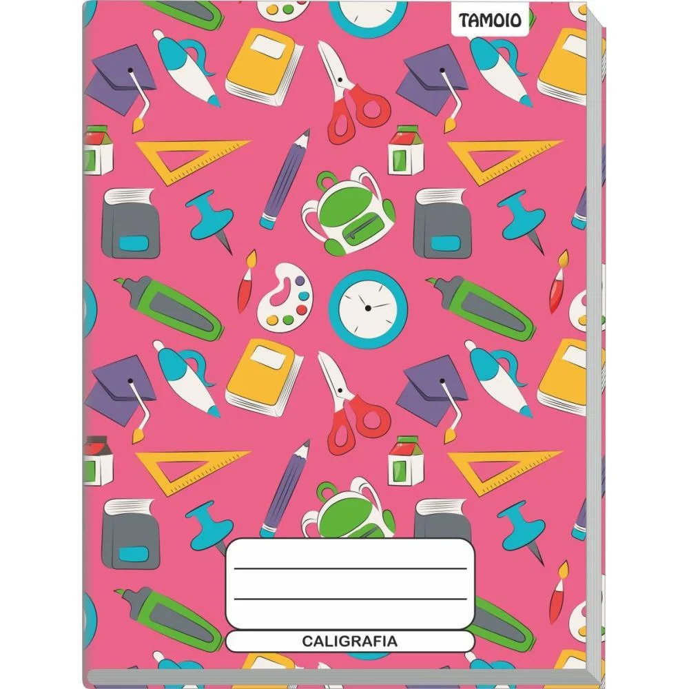 Caderno Caligrafia Capa Dura Decorado 96F Univ Broch.vertic Tamoio (Pct.c/05) - imagem 5
