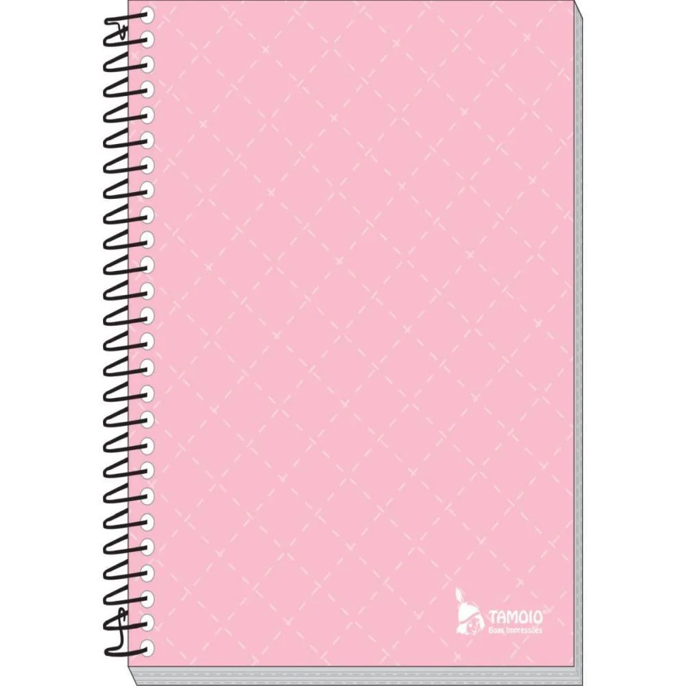 Caderneta Espiral Capa Dura Rosa 1/8 64 Folhas Tamoio (Pct.c/05) - imagem 3