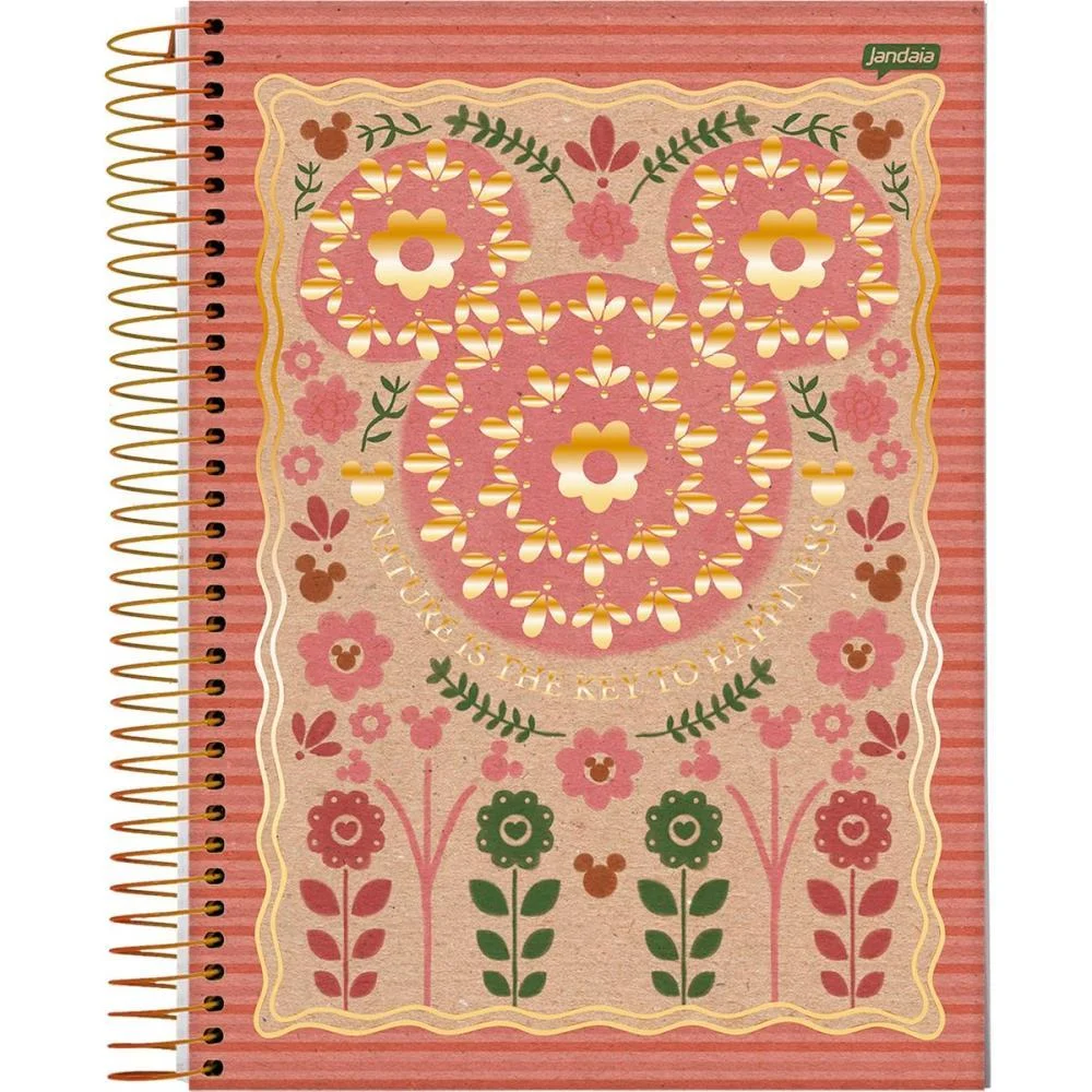 Caderno 01X1 Capa Dura Mickey.minnie Arts Kraft 80I.a Jandaia (Pct.c/04) - imagem 4